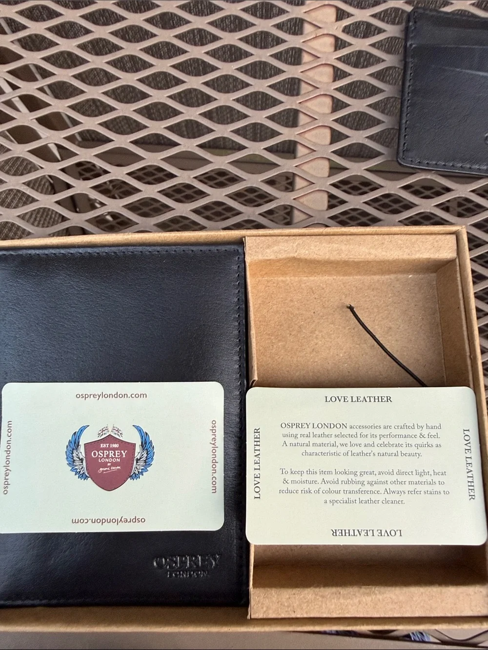 NIB OSPREY LONDON Leather Passport Holder and Cardholder Set